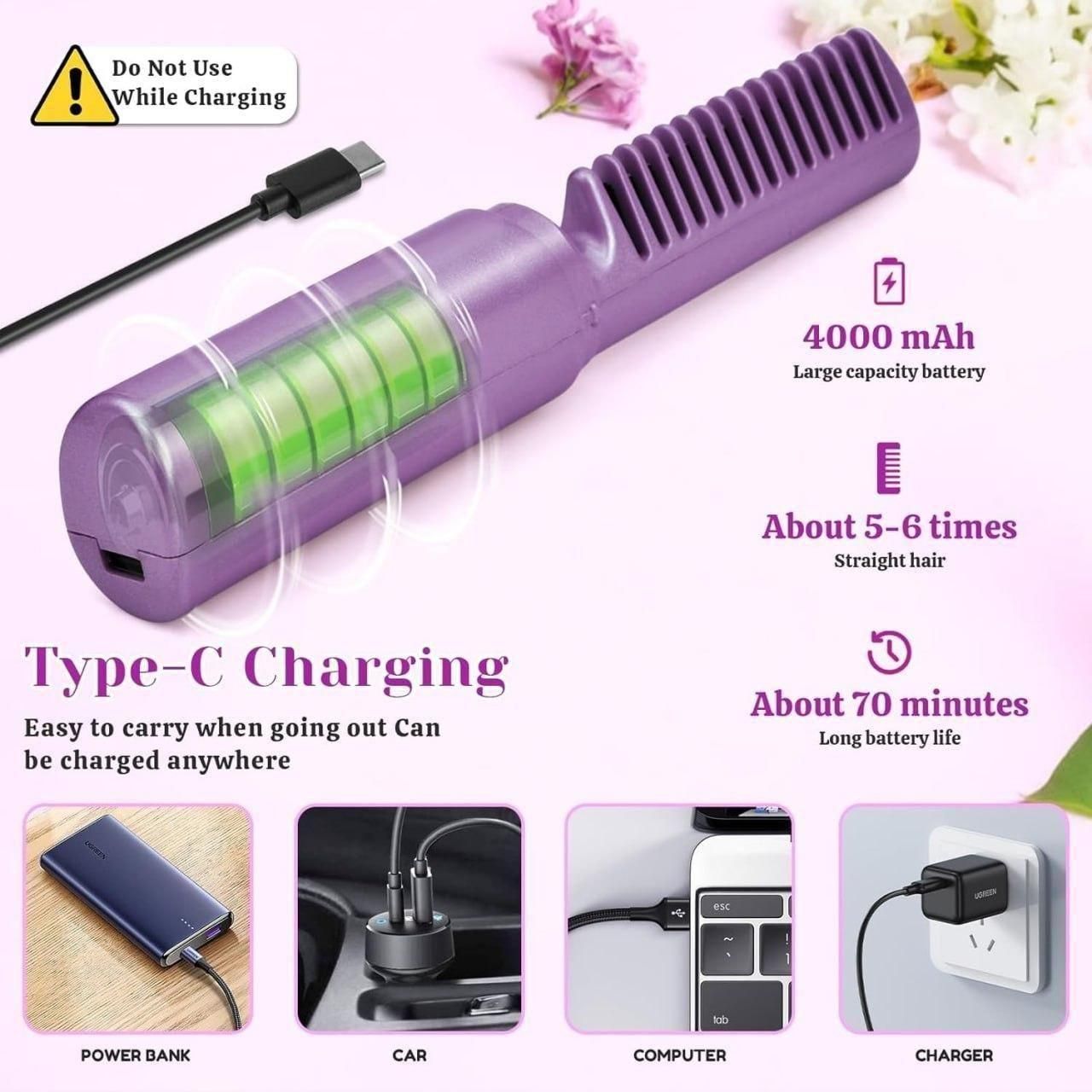 Portable Adjustable Hair Straightener